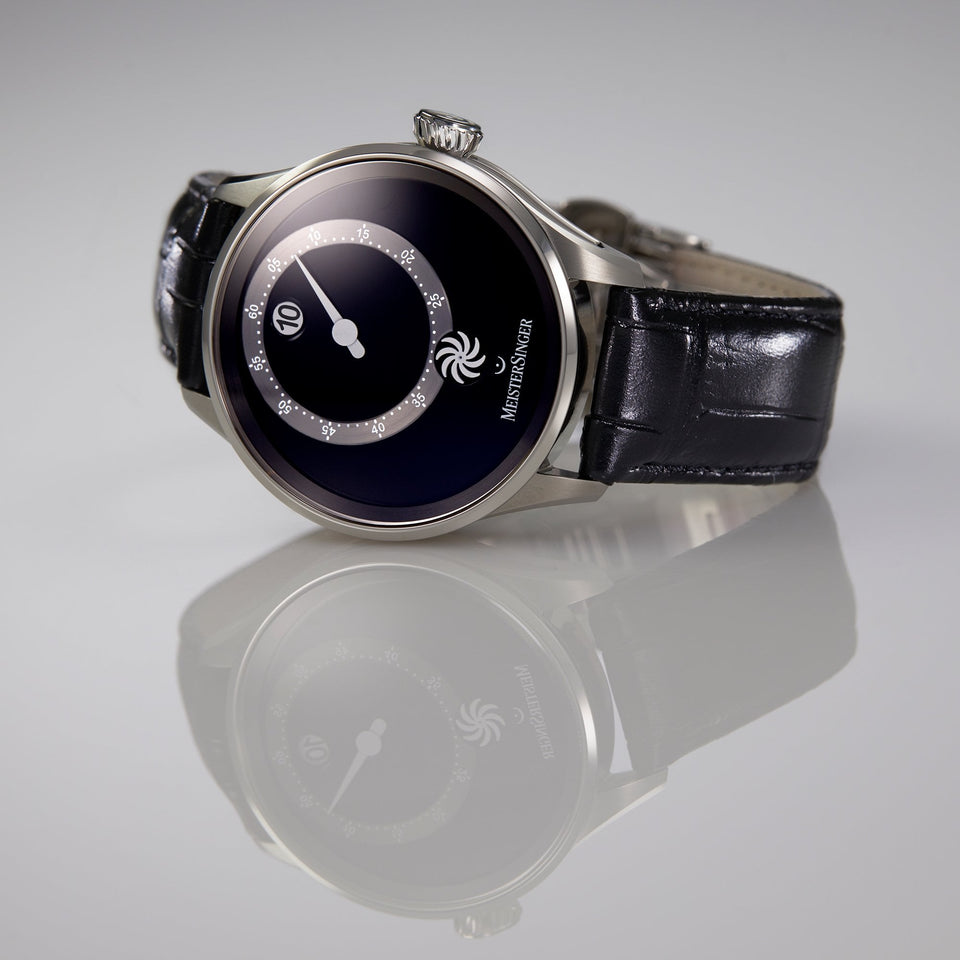 MeisterSinger Mens Panthero Jumping Hour 40mm Black Watch