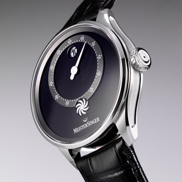 MeisterSinger Mens Panthero Jumping Hour 40mm Black Watch