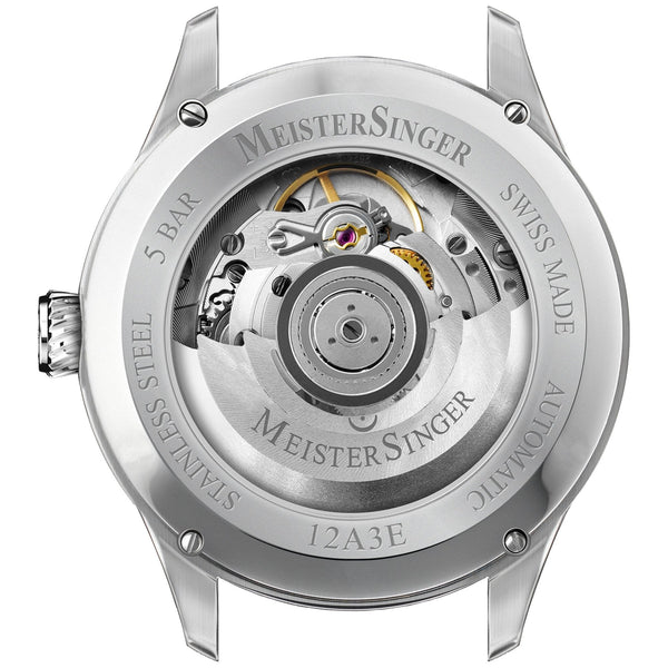 MeisterSinger Mens Panthero Jumping Hour 40mm Grey Watch