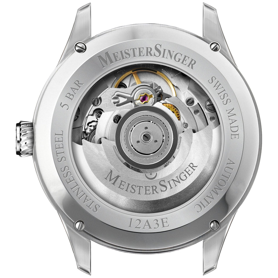 MeisterSinger Mens Panthero Jumping Hour 40mm Grey Watch