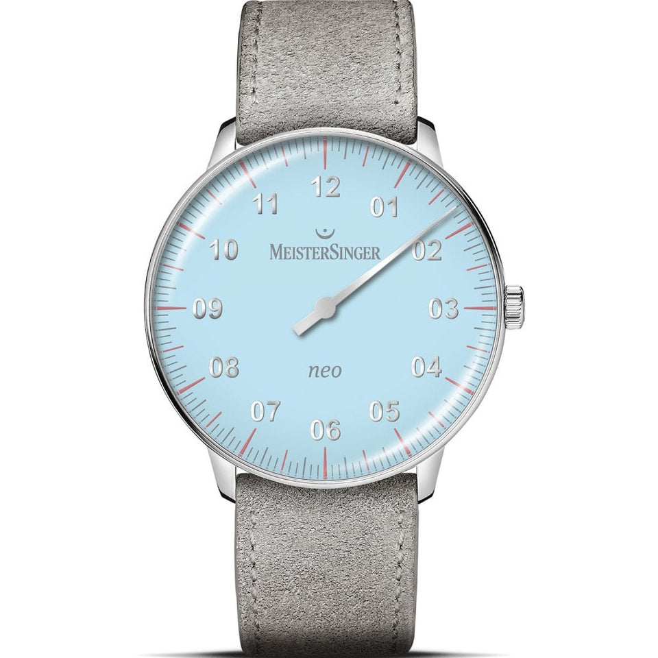MeisterSinger Neo Special Light Blue 36mm Automatic Strap Watch