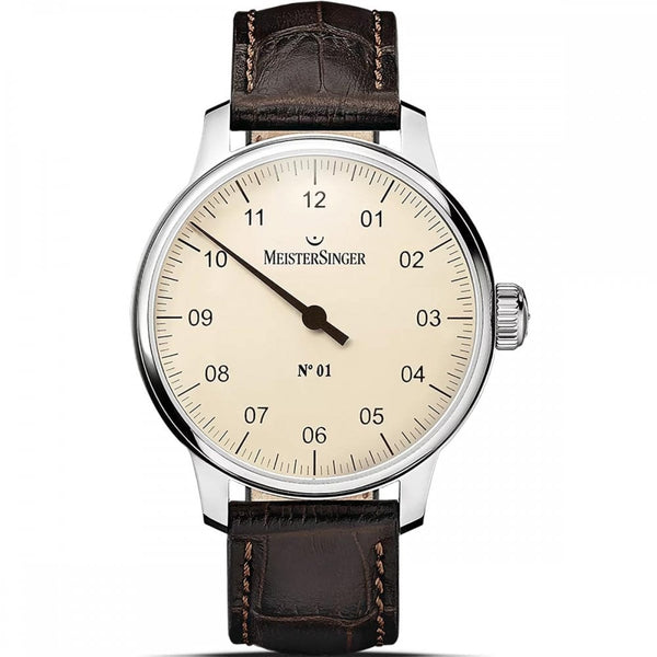 MeisterSinger No.01 'The Original' Ivory Single-hand Mechanical Watch