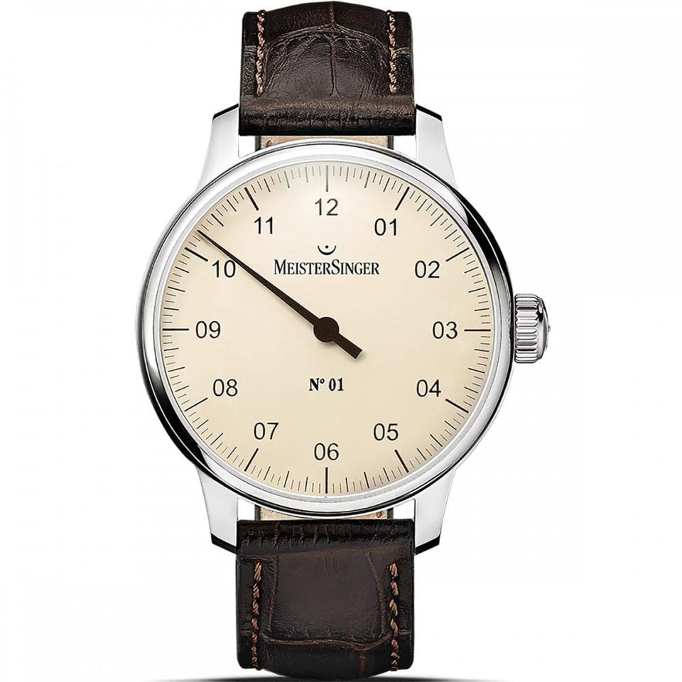 MeisterSinger No.01 'The Original' Ivory Single-hand Mechanical Watch