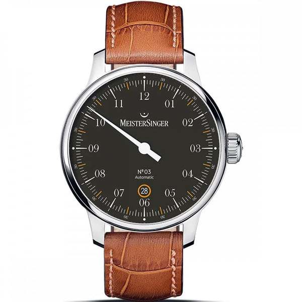 MeisterSinger No.03 40mm Black Single-hand Automatic Watch