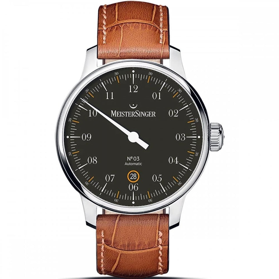 MeisterSinger No.03 40mm Black Single-hand Automatic Watch