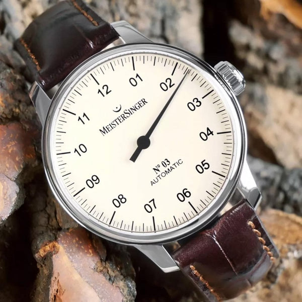 MeisterSinger No.03 43mm Ivory Single-hand Automatic Watch