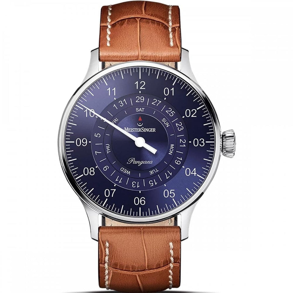 MeisterSinger Pangaea Day-Date Sunburst Blue Single-hand Watch