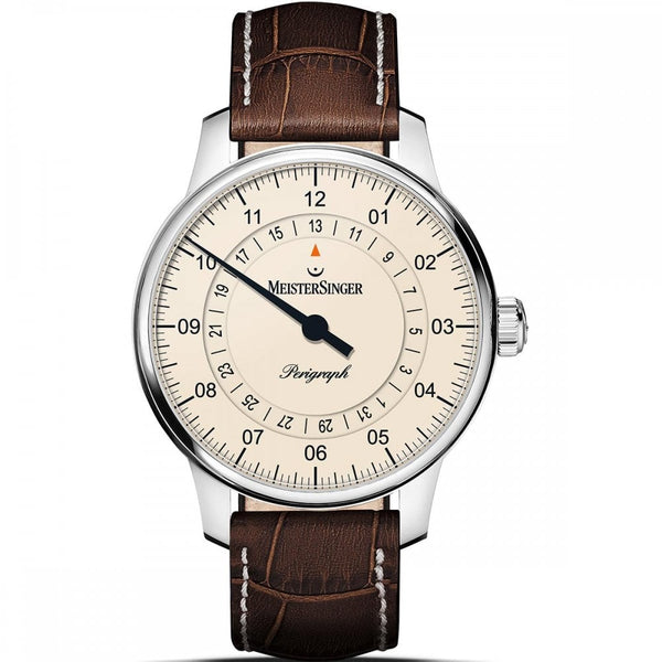 MeisterSinger Perigraph 38mm Ivory Automatic Single-hand Watch