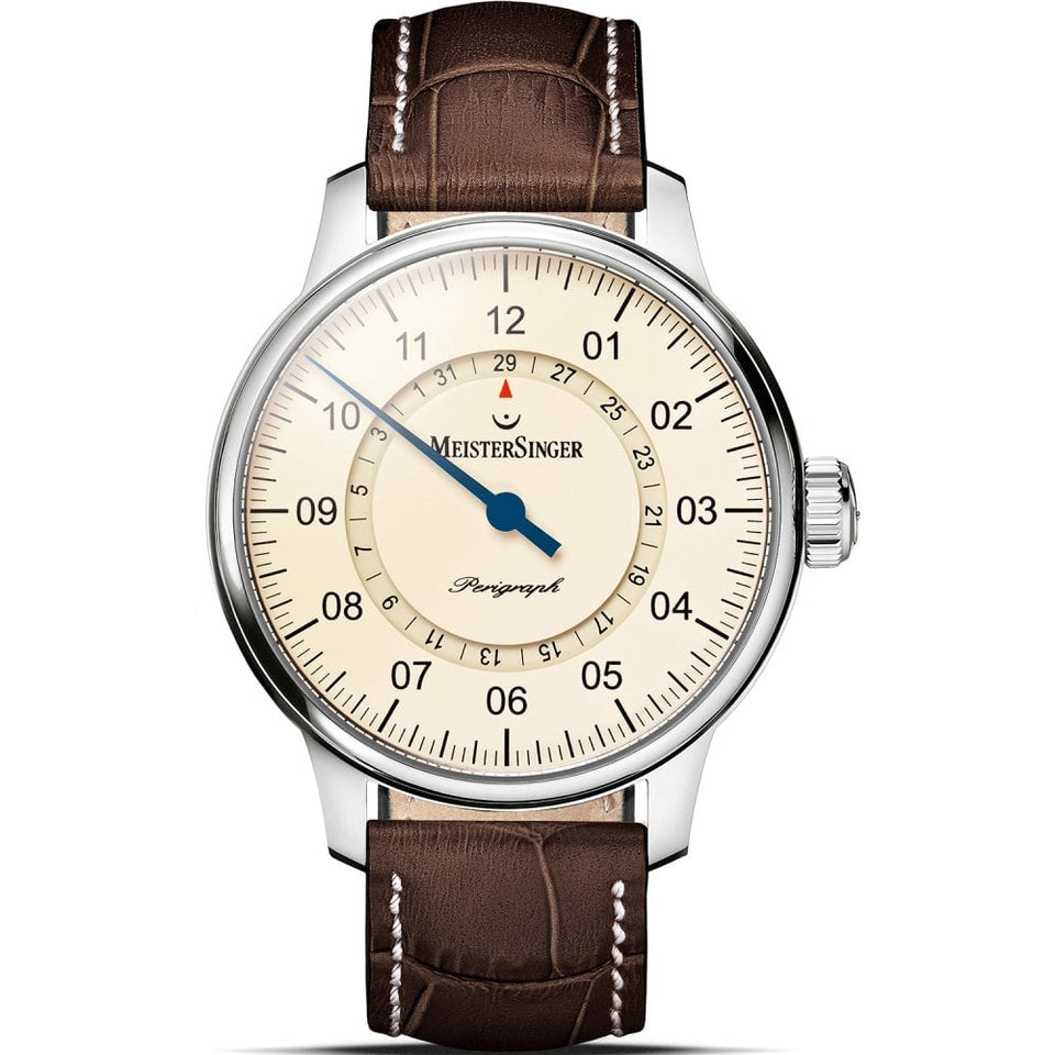 MeisterSinger Perigraph 43mm Open Date Ring Watch
