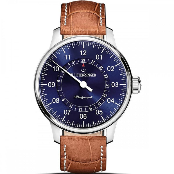 MeisterSinger Perigraph Sunburst Blue 43mm Single-hand Automatic Watch
