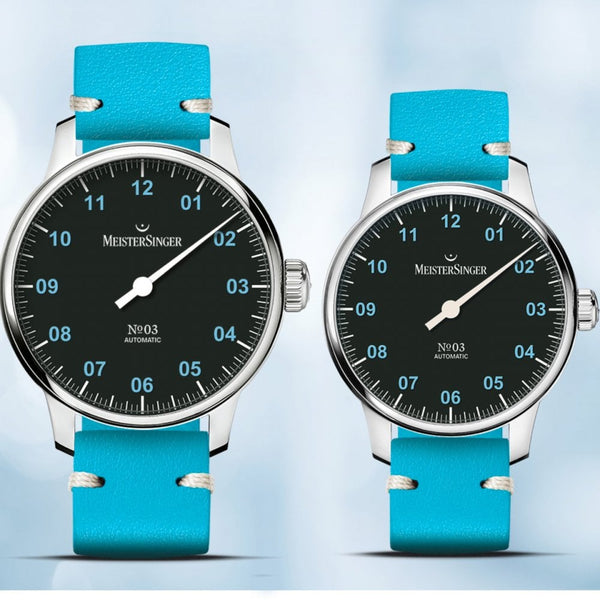 MeisterSinger Special No03 38mm Blue Strap Automatic Watch