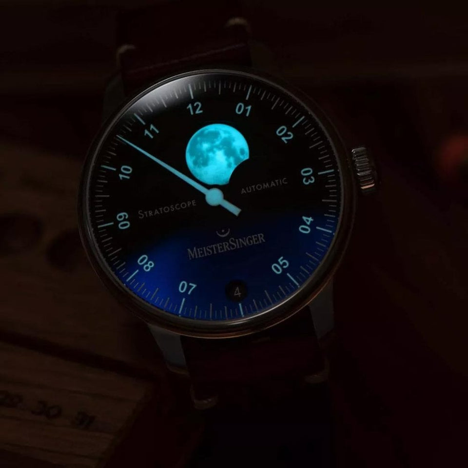 MeisterSinger Stratoscope Moonphase Single-hand Automatic 43mm Watch