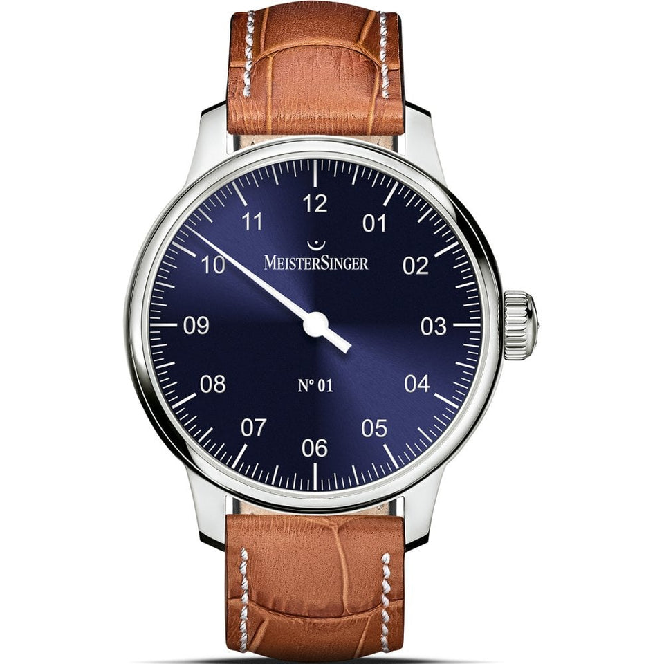MeisterSinger The Original №01 Sunburst Blue Hand Wound Watch