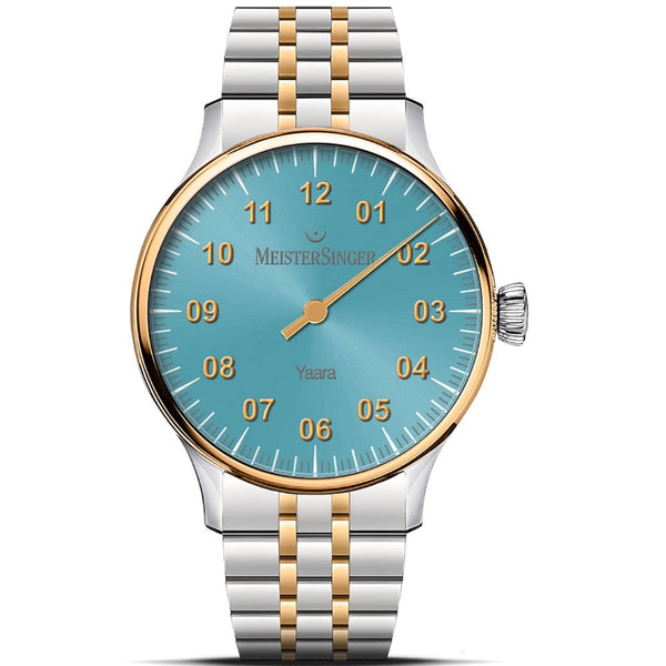 MeisterSinger Ladies Yaara 36mm Blue Dial Two Tone Automatic Watch