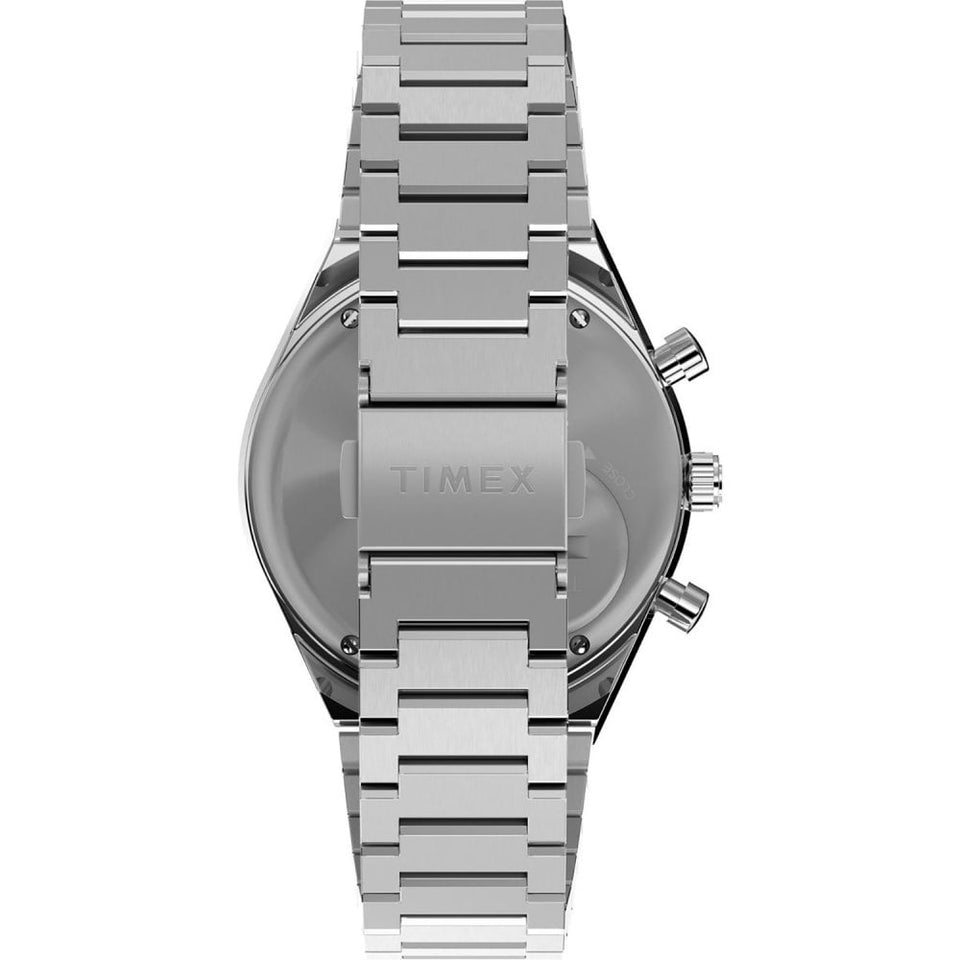 Timex Mens Q Timex 40mm Blue Dial Chronograph Watch