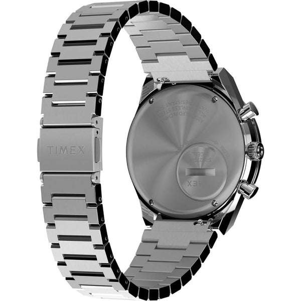 Timex Mens Q Timex 40mm Blue Dial Chronograph Watch