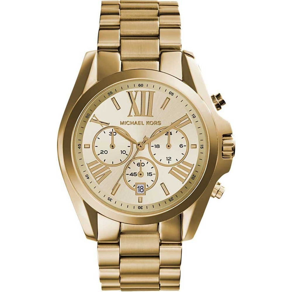 Michael Kors Ladies Bradshaw Gold Toned Bracelet Watch