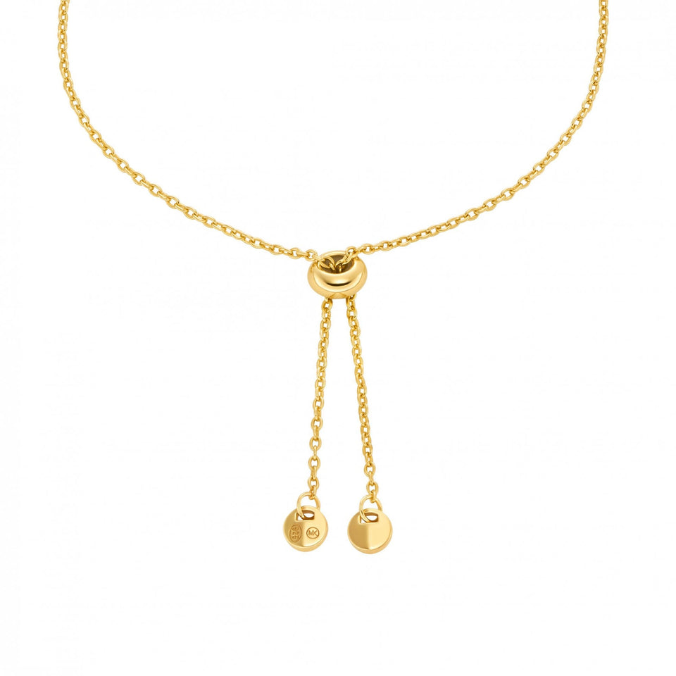 Michael Kors Ladies Brilliance Gold Tone Square Stone Set Bracelet