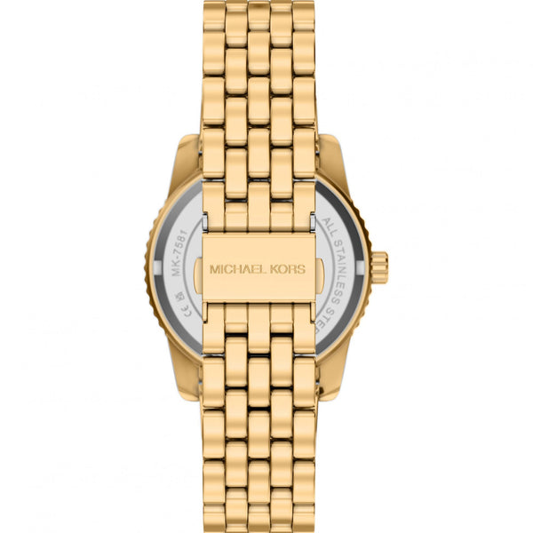 Michael Kors Ladies Bryant Brown Dial Gold Toned Bracelet Watch