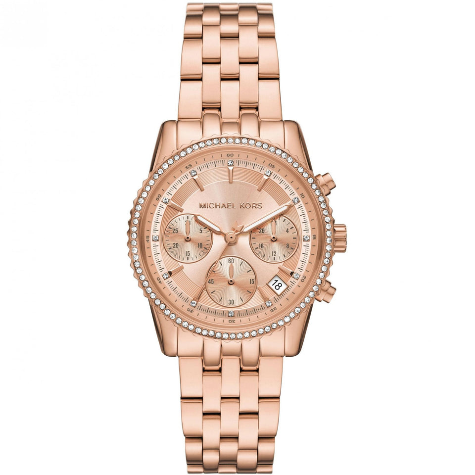 Michael Kors Ladies Bryant Rose Gold Plated Bracelet Watch