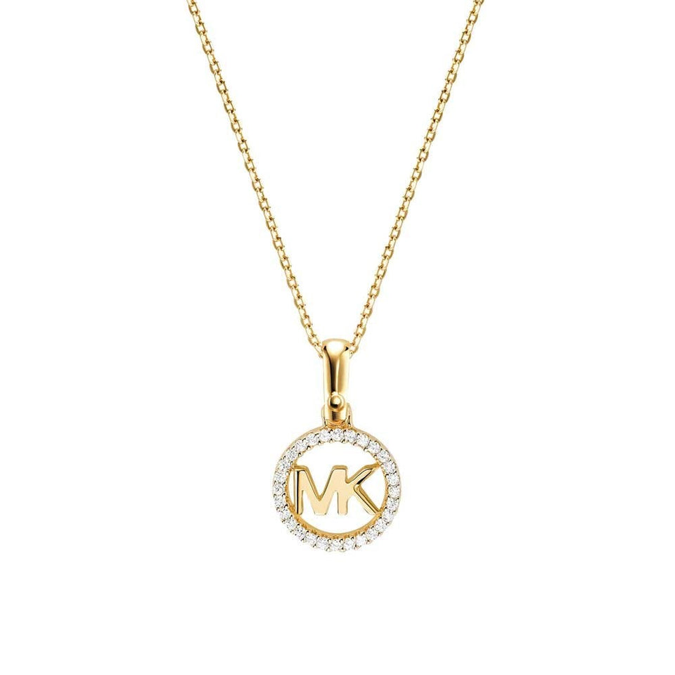 Michael Kors Ladies Custom Kors Gold Plated Logo Necklace