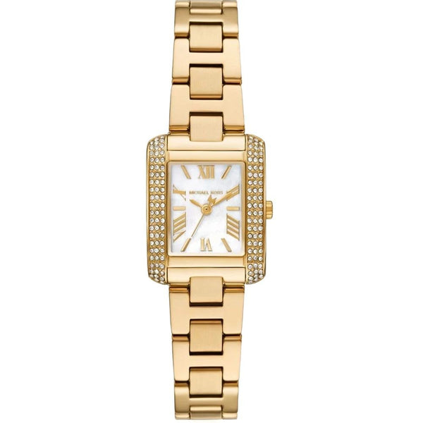 Michael Kors Ladies Emery Mother Of Pearl Gold Plated Watch