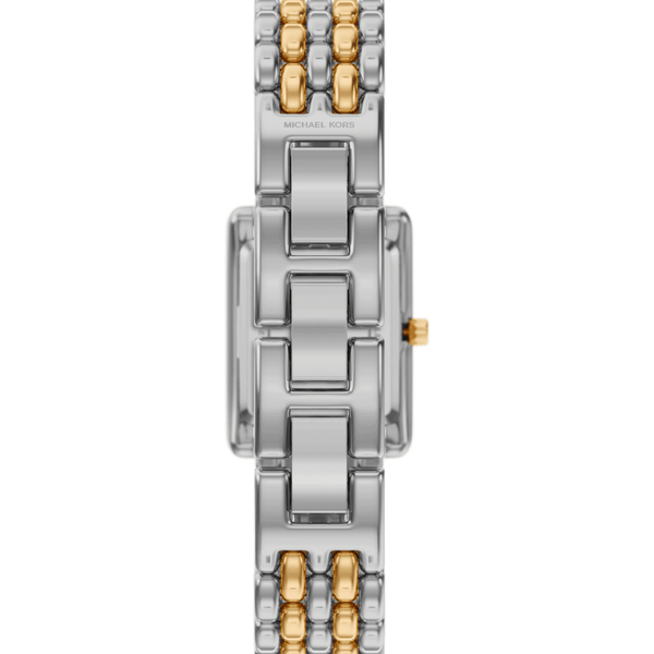 Michael Kors Ladies Essex Rectangular Dial Two Tone Bracelet Watch