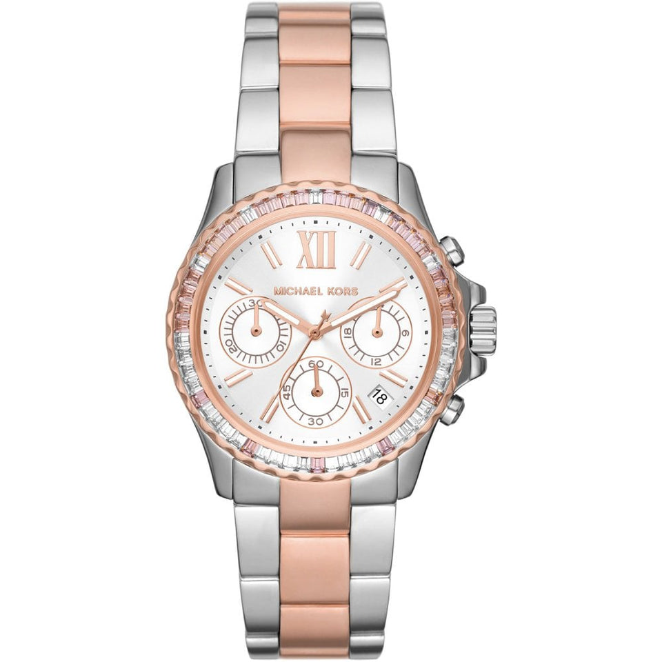 Michael Kors Ladies Everest 36mm Two Tone Chronograph Watch