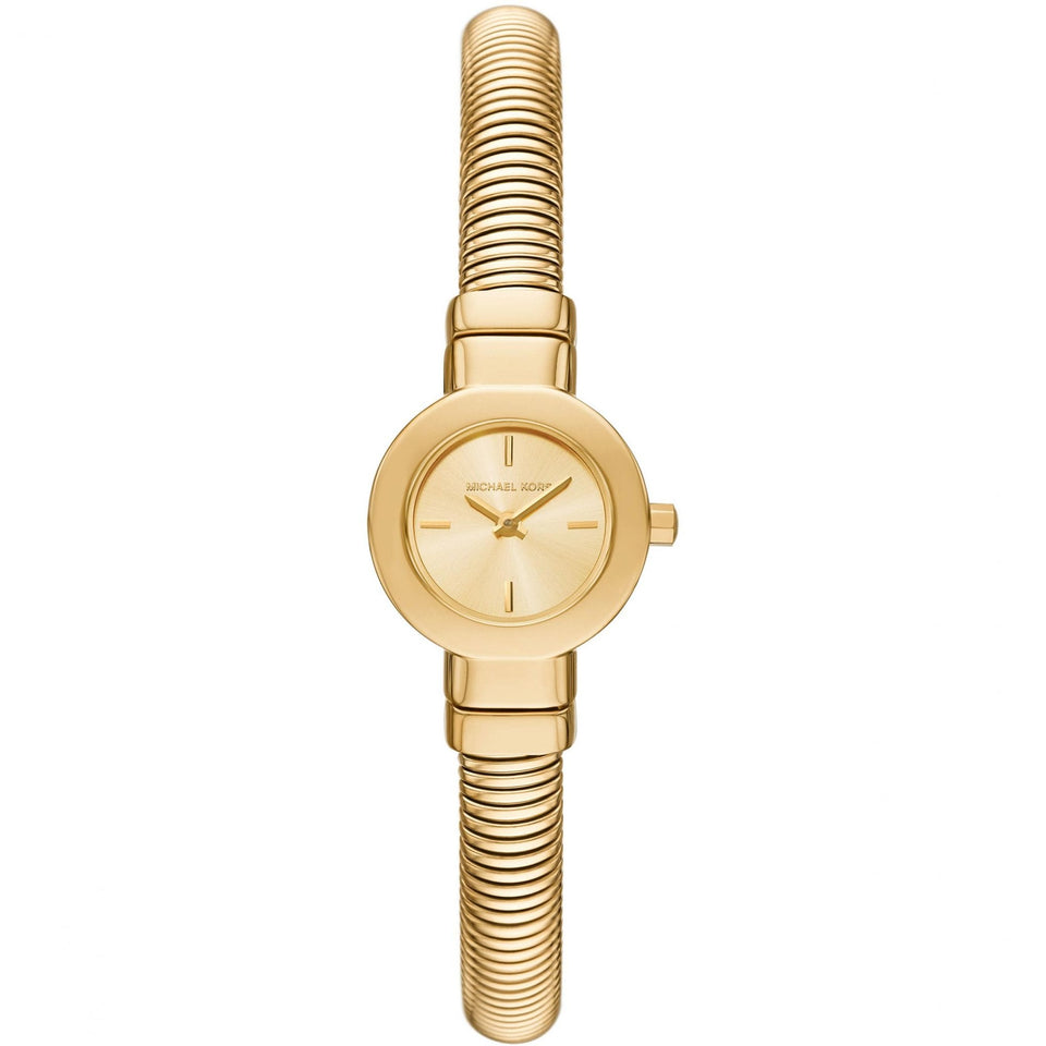 Michael Kors Ladies Gramercy Gold Plated Circle Dial Watch