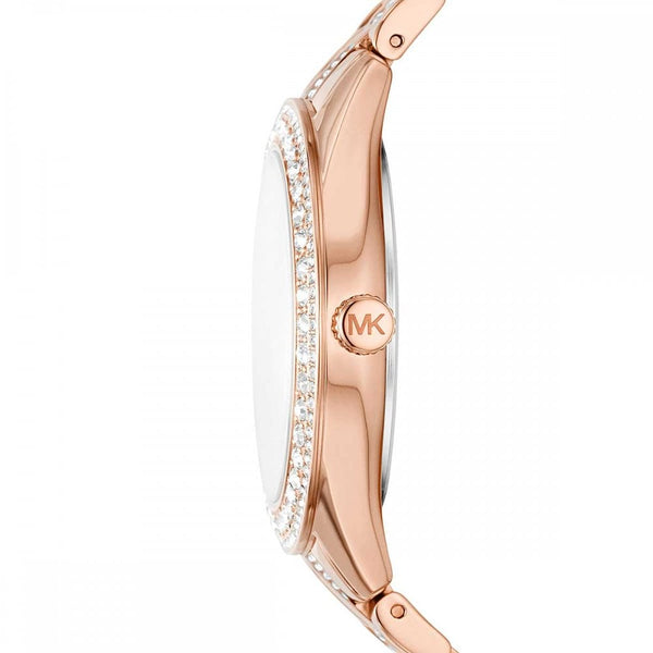 Michael Kors Ladies Harlowe 38mm Stone Set Rose Gold Watch