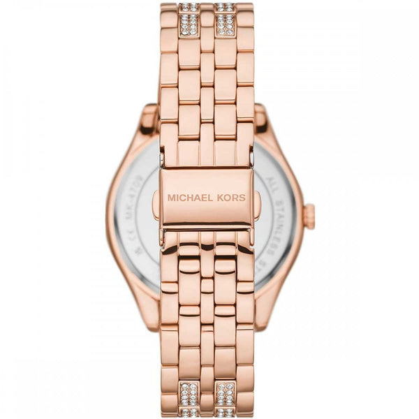 Michael Kors Ladies Harlowe 38mm Stone Set Rose Gold Watch