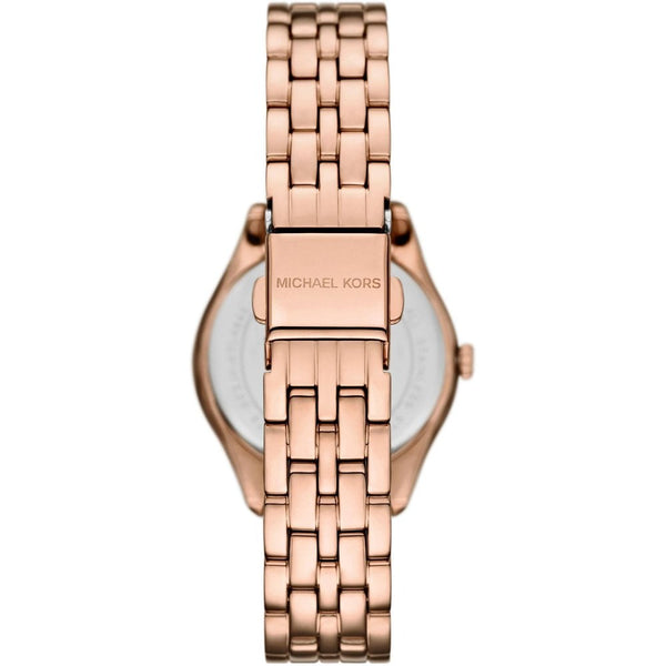 Michael Kors Ladies Harlowe Rose Plated Mother of Pearl Dial Watch