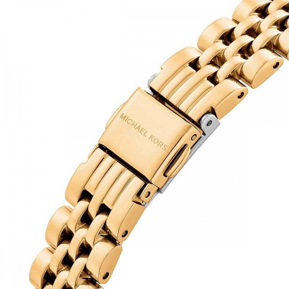 Michael Kors Ladies Lexington 26mm Stone Set Gold Plated Watch
