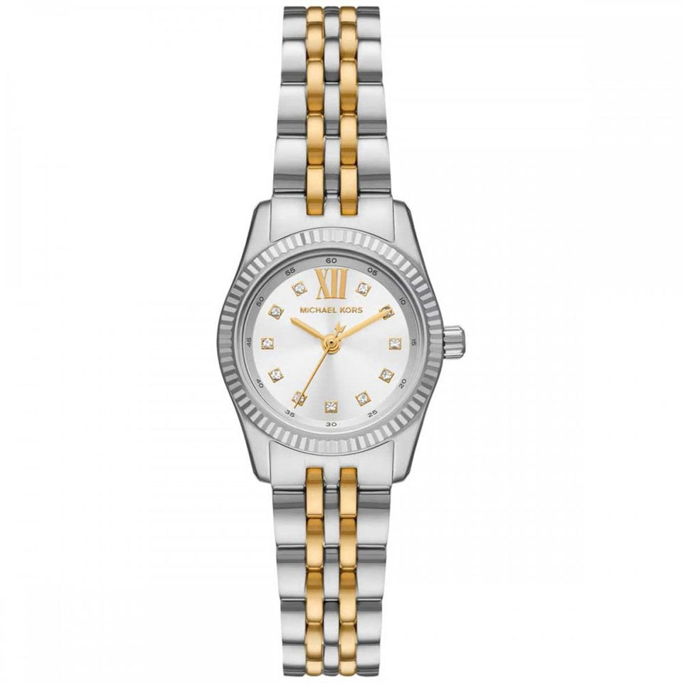 Michael Kors Ladies Lexington 28mm Stone Set Two Tone Watch