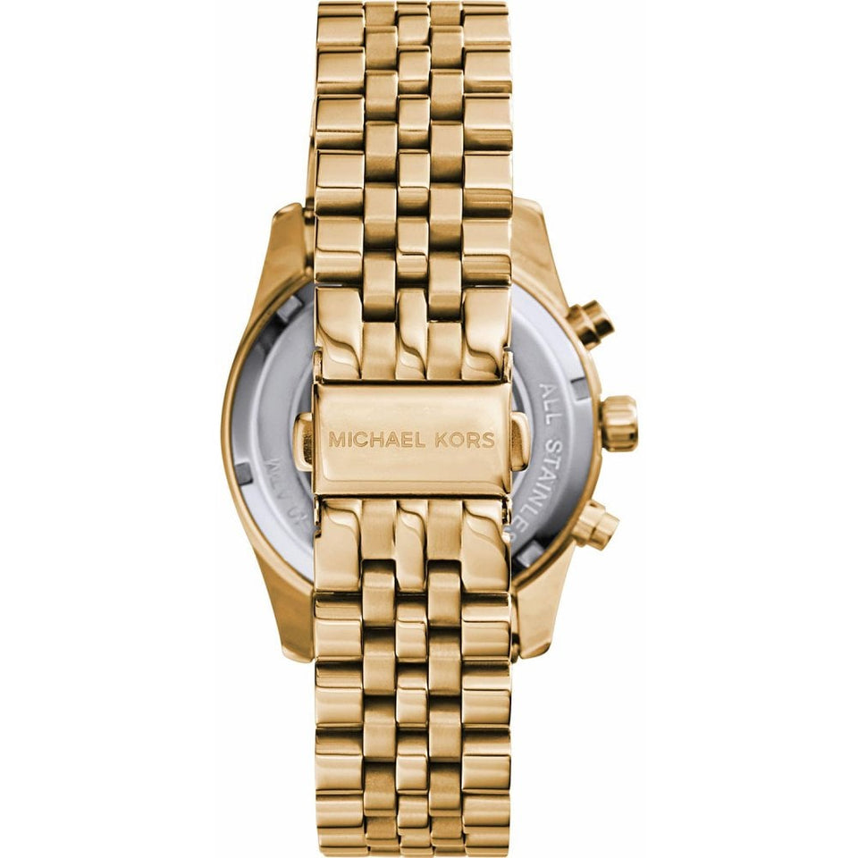 Michael Kors Ladies Lexington 38mm Gold Plated Bracelet Watch