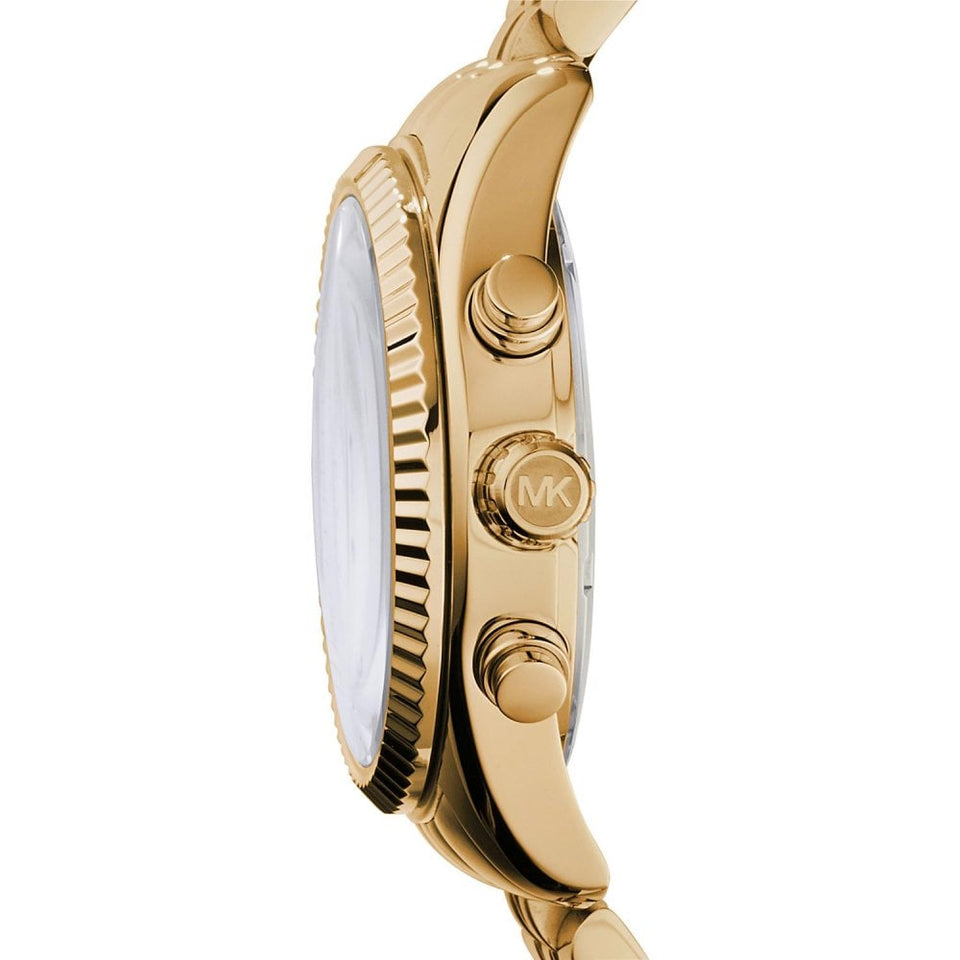 Michael Kors Ladies Lexington 38mm Gold Plated Bracelet Watch