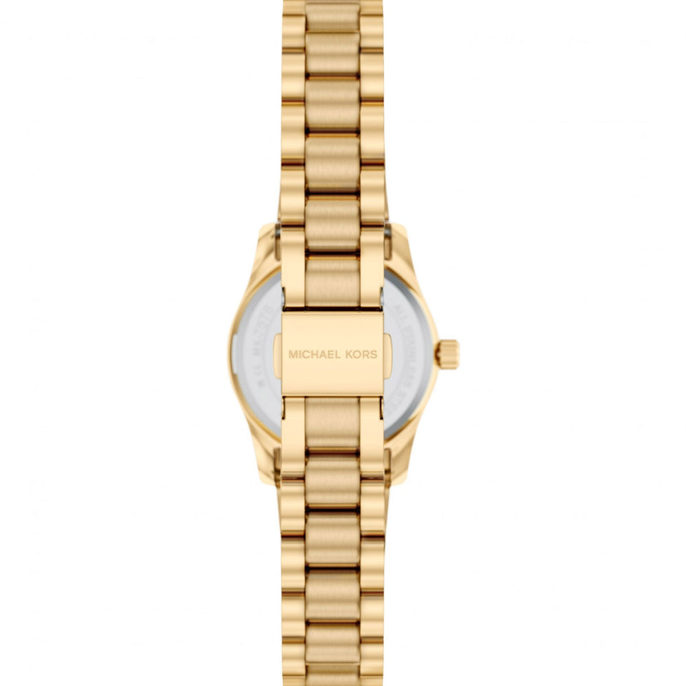Michael Kors Ladies Lexington Brown Dial Gold Tone Watch