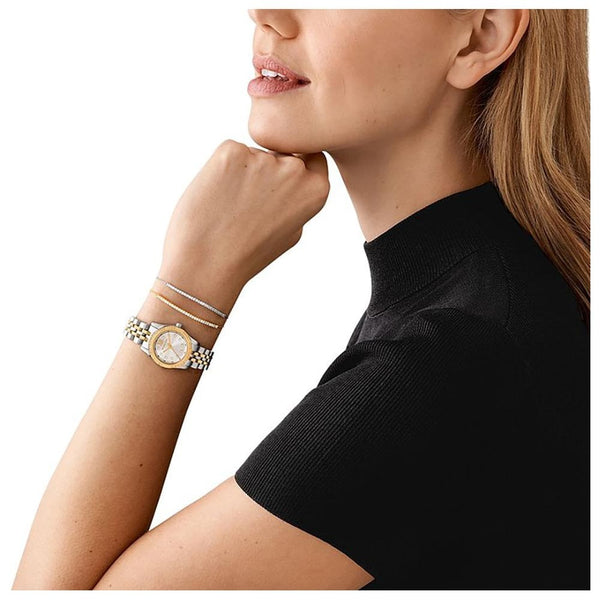 Michael Kors Ladies Lexington Two Tone Watch & Bracelets Set