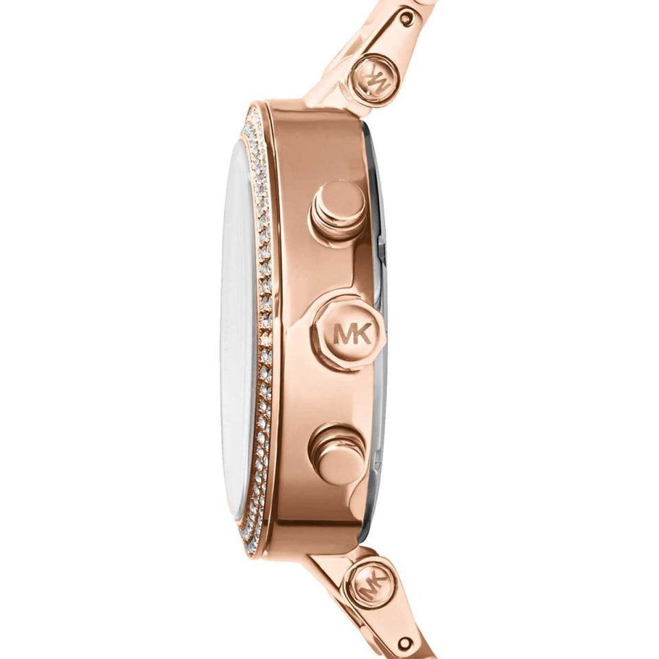 Michael Kors Ladies Parker 39mm Rose Gold Plated Chronograph Watch