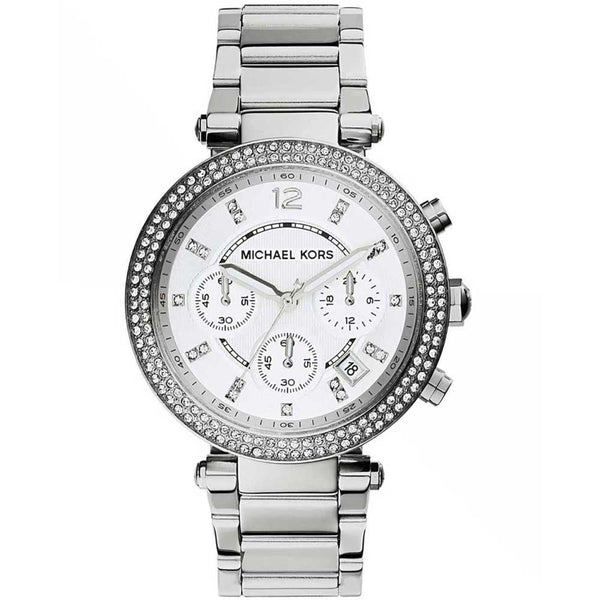 Michael Kors Ladies Parker 39mm Stone Set Chronograph Watch