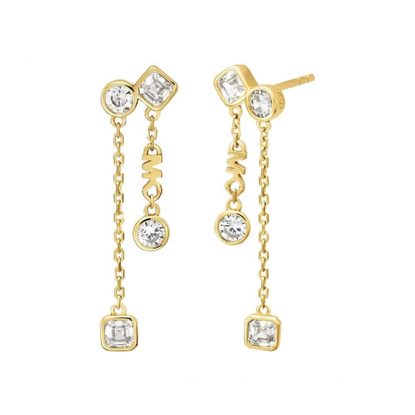 Michael Kors Ladies Premium Gold Plated Stone Set Drop Earrings