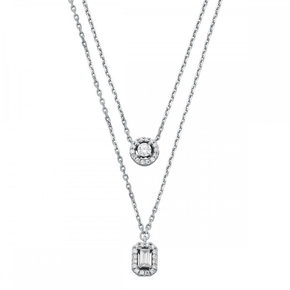 Michael Kors Ladies Premium Multi Stone Layered Necklace