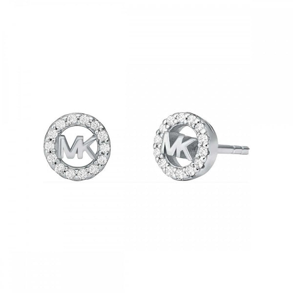 Michael Kors Ladies Premium Round Stone Set MK Stud Earrings