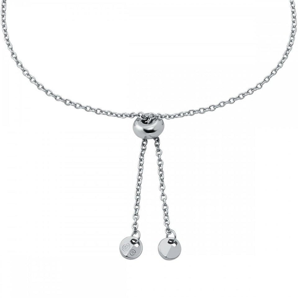 Michael Kors Ladies Premium Stone Set Drop Heart Slider Bracelet