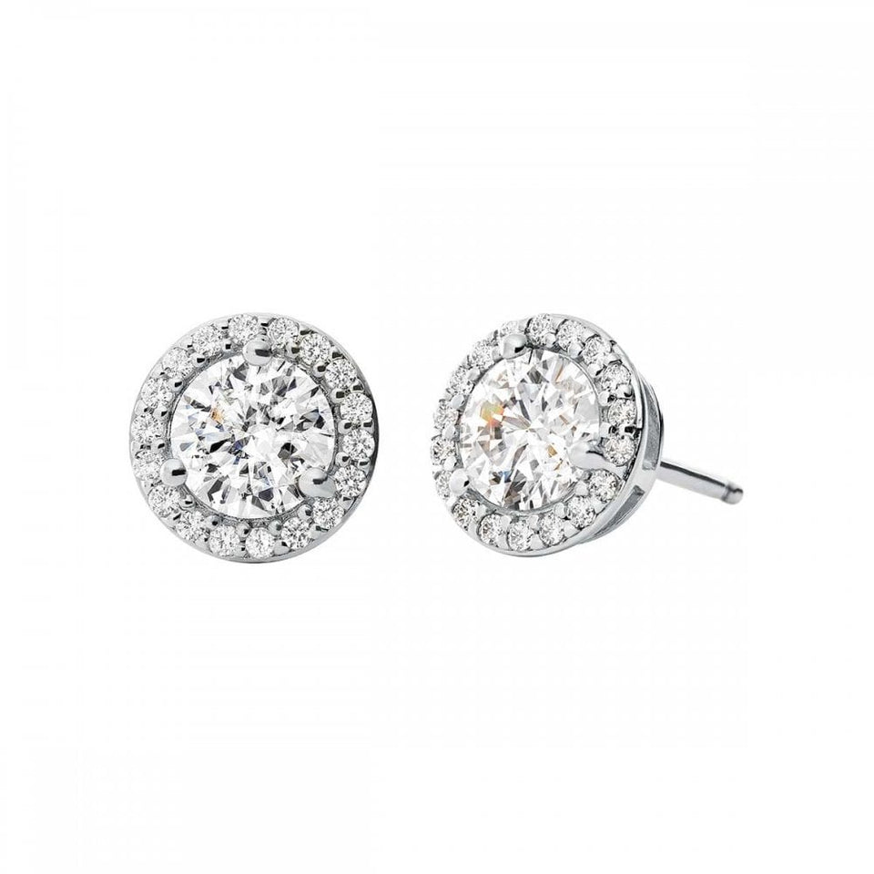 Michael Kors Ladies Premium Stone Set Halo Stud Earrings