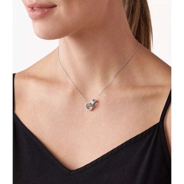 Michael Kors Ladies Premium Stone Set Interlocking Circles Necklace