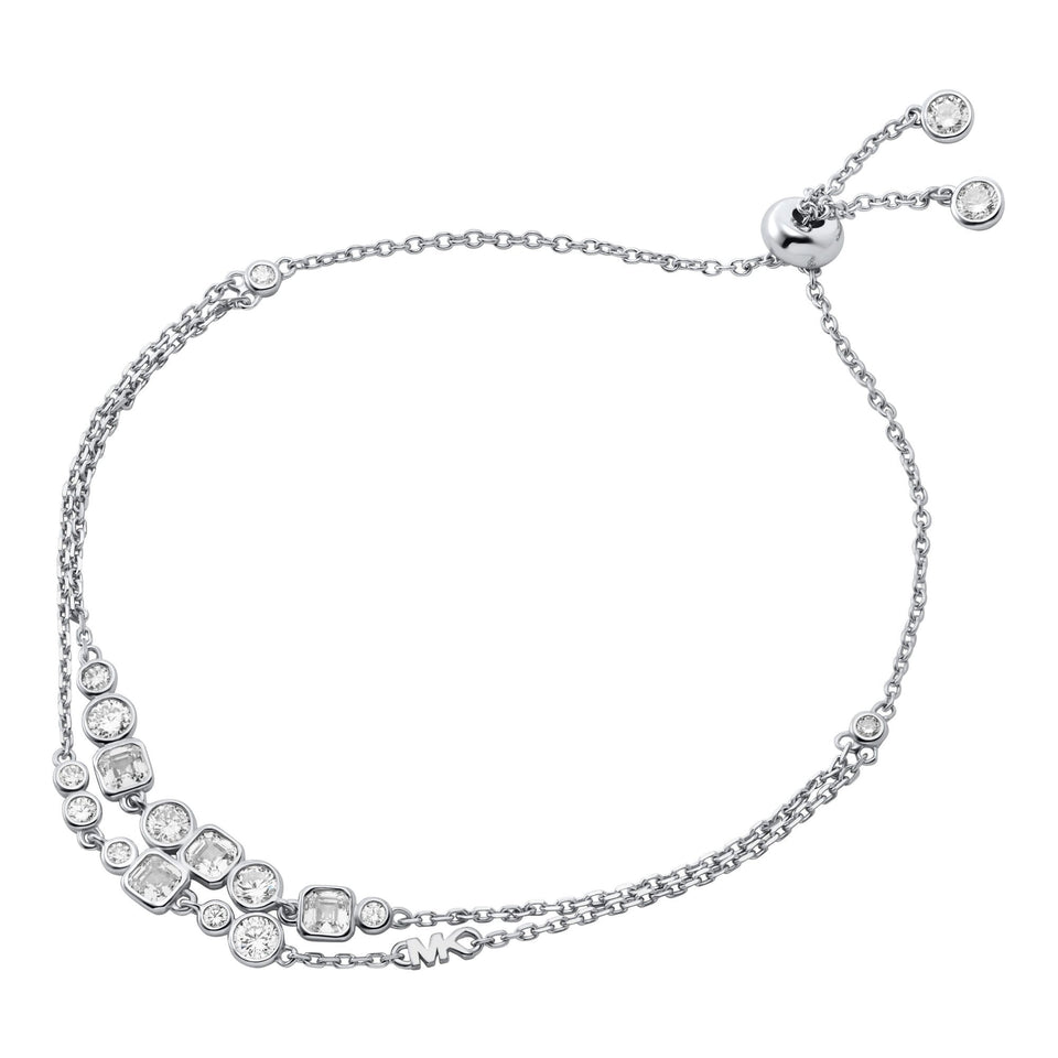 Michael Kors Ladies Premium Stone Set Layered Slider Bracelet