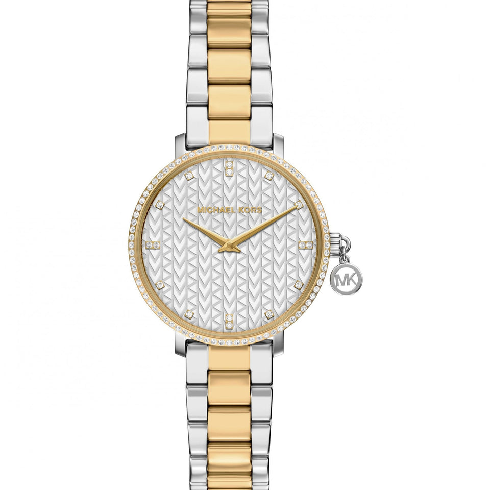 Michael Kors Ladies Pyper 32mm Two Tone Bracelet Watch