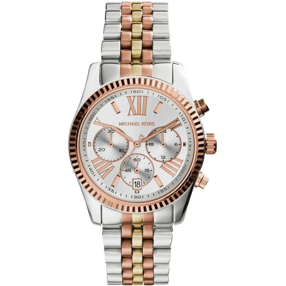Michael Kors Ladies Tri-Colour Lexington Chronograph Watch