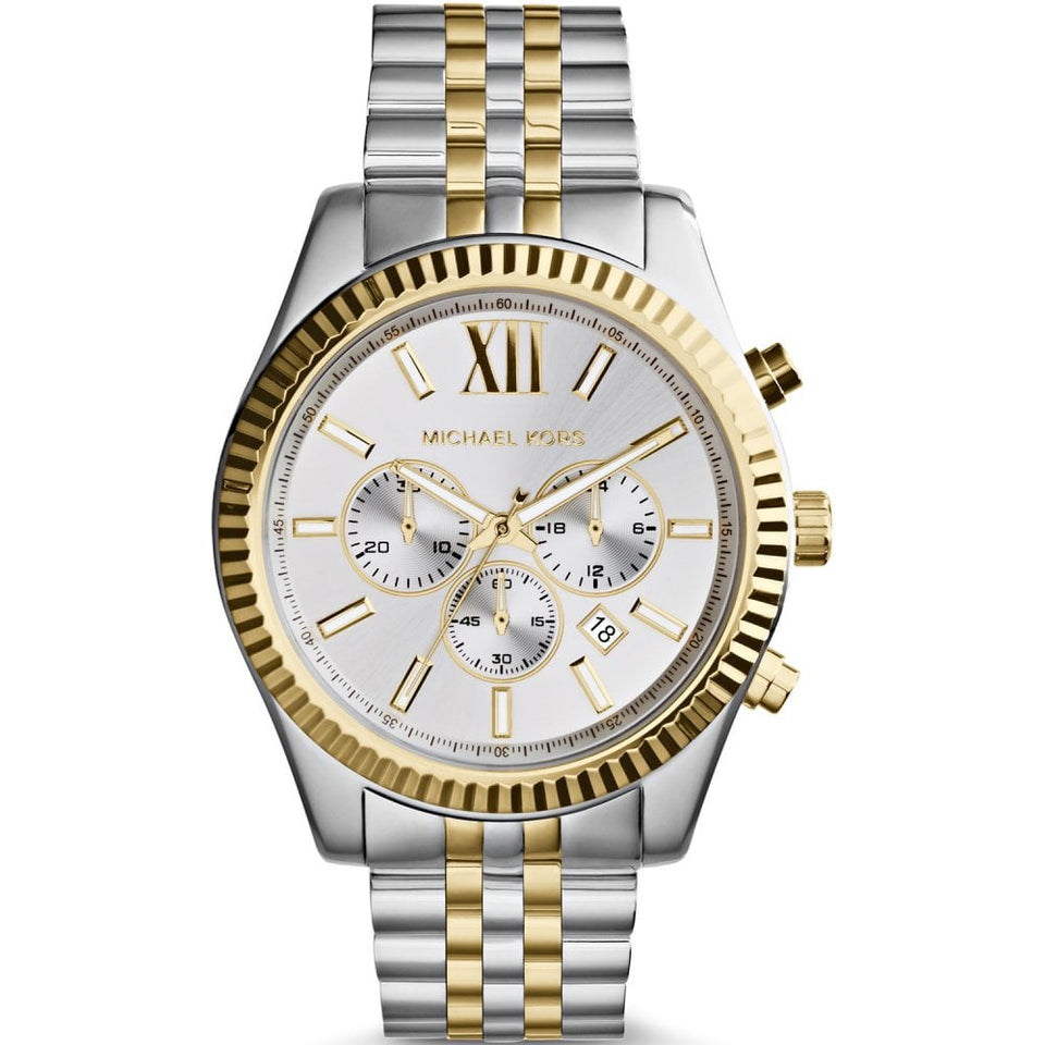 Michael Kors Men's Lexington 44mm Two Tone Chronograph Watch